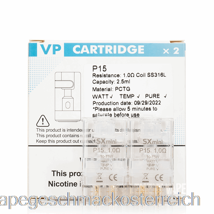 Yihi VP Ersatz-Pods 1,0 Ohm P15 Pods Vape-Geschmack